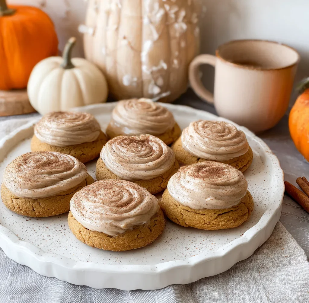 Perfect and delicious Soft Pumpkin Cookies with Cinnamon Frosting