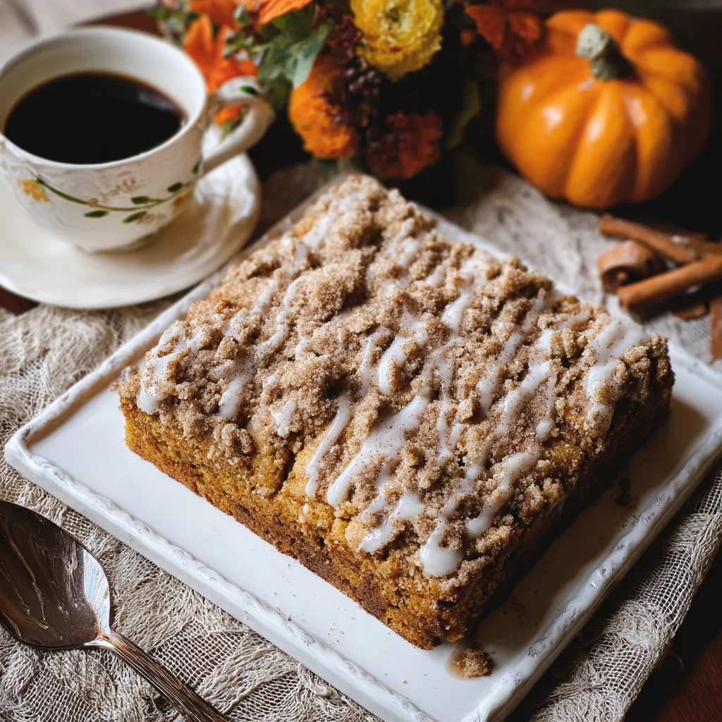 Pumpkin Coffee Cake With Cream Cheese