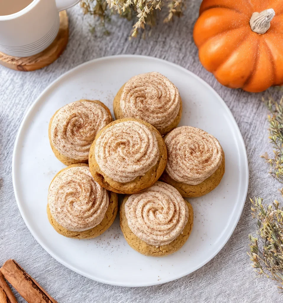Soft Pumpkin Cookies with Cinnamon Frosting Recipe