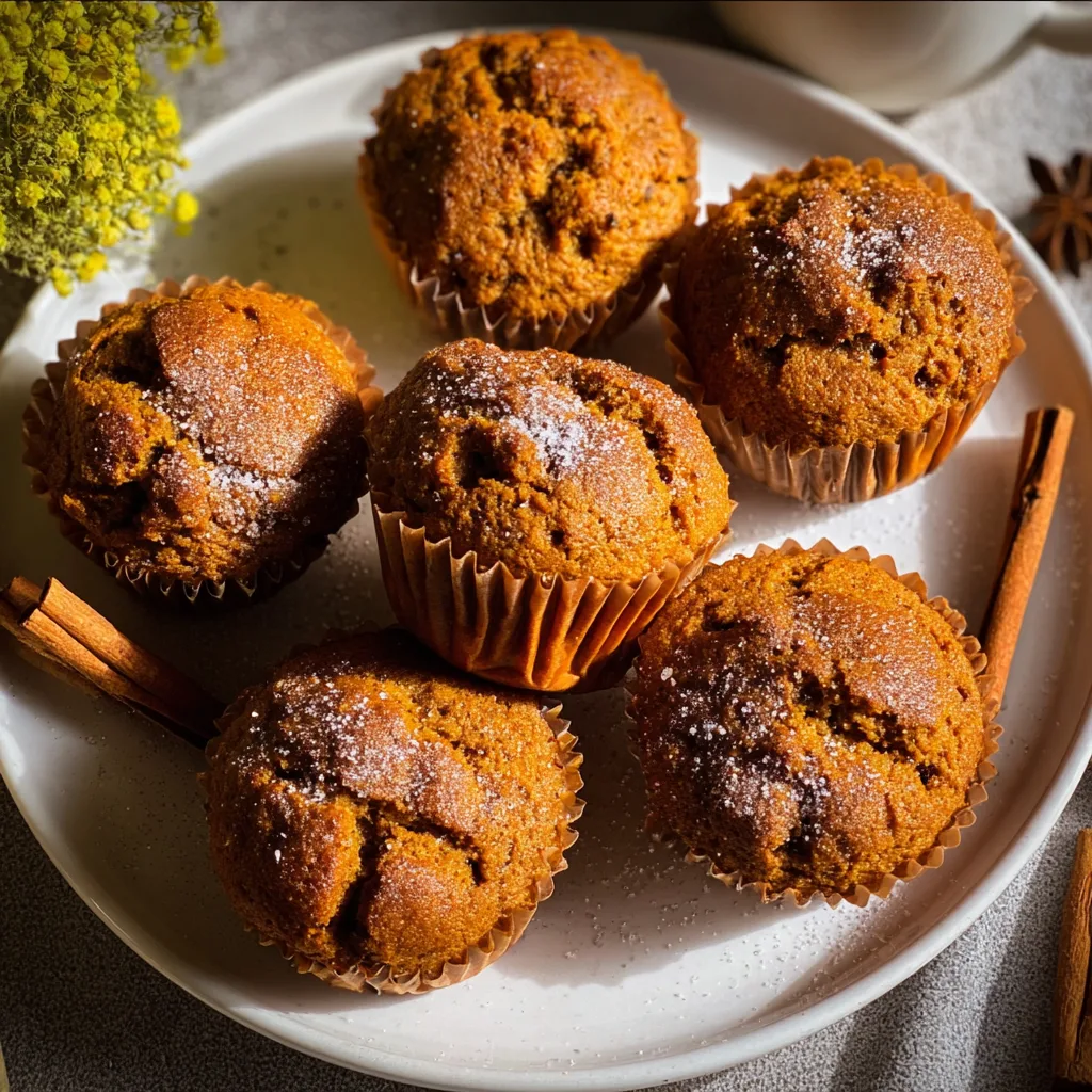 Spiced Baked Pumpkin Muffins