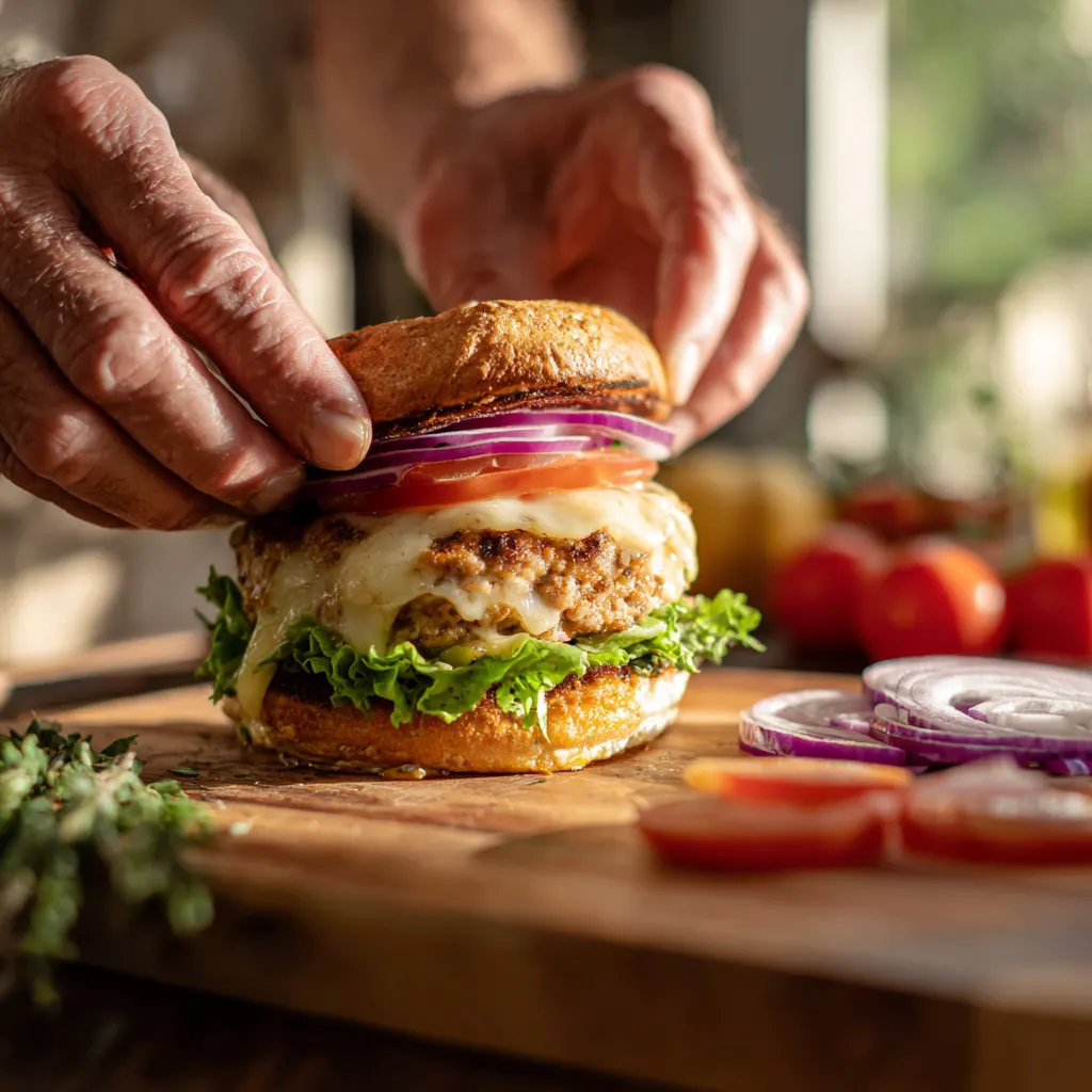 Healthy Frozen Turkey Burgers in Air Fryer