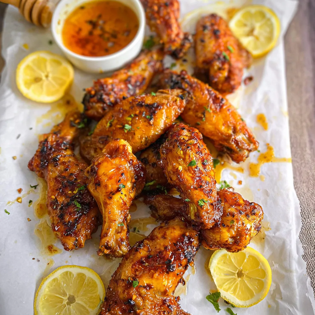 Easy Hot Honey Lemon Pepper Chicken Wings