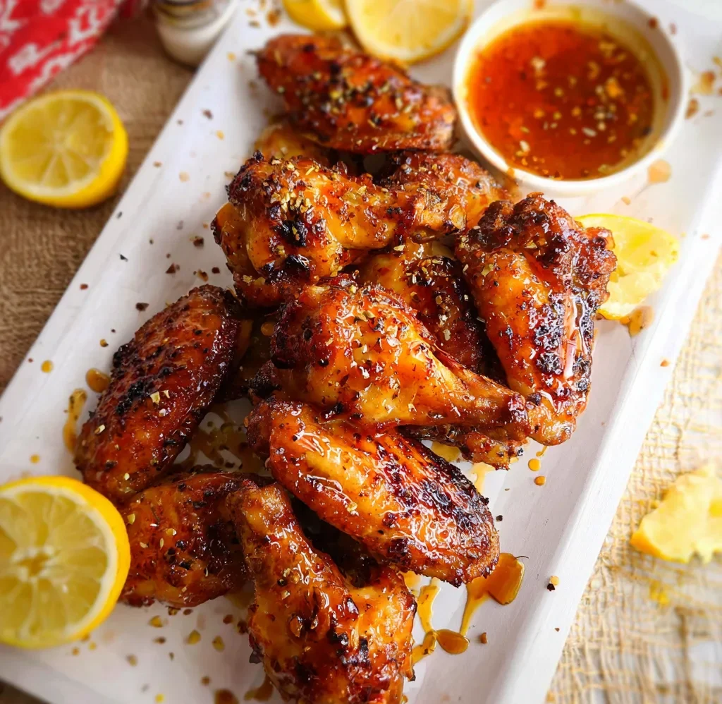 Hot Honey Lemon Pepper Chicken Wings
