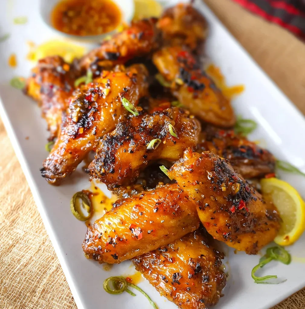 Hot Honey Lemon Pepper Chicken Wings