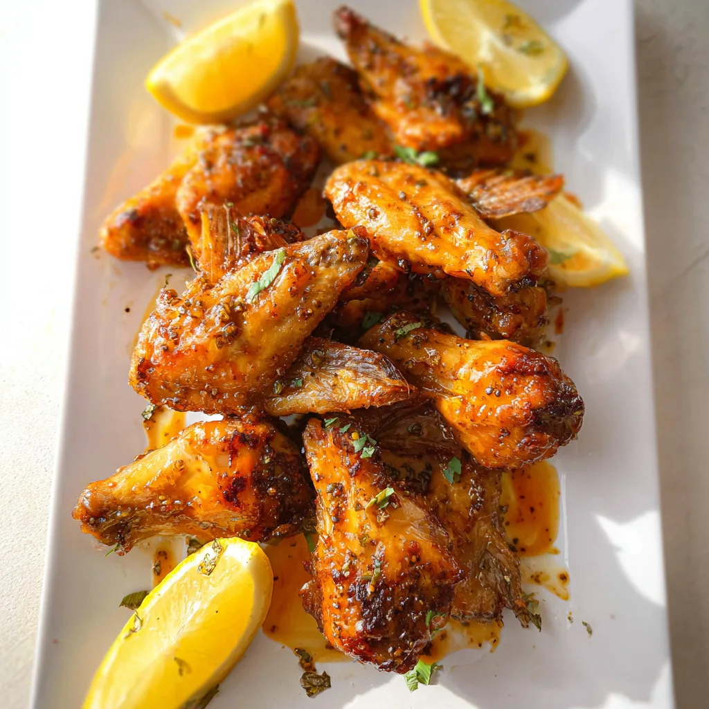 Hot Honey Lemon Pepper Chicken Wings Recipe