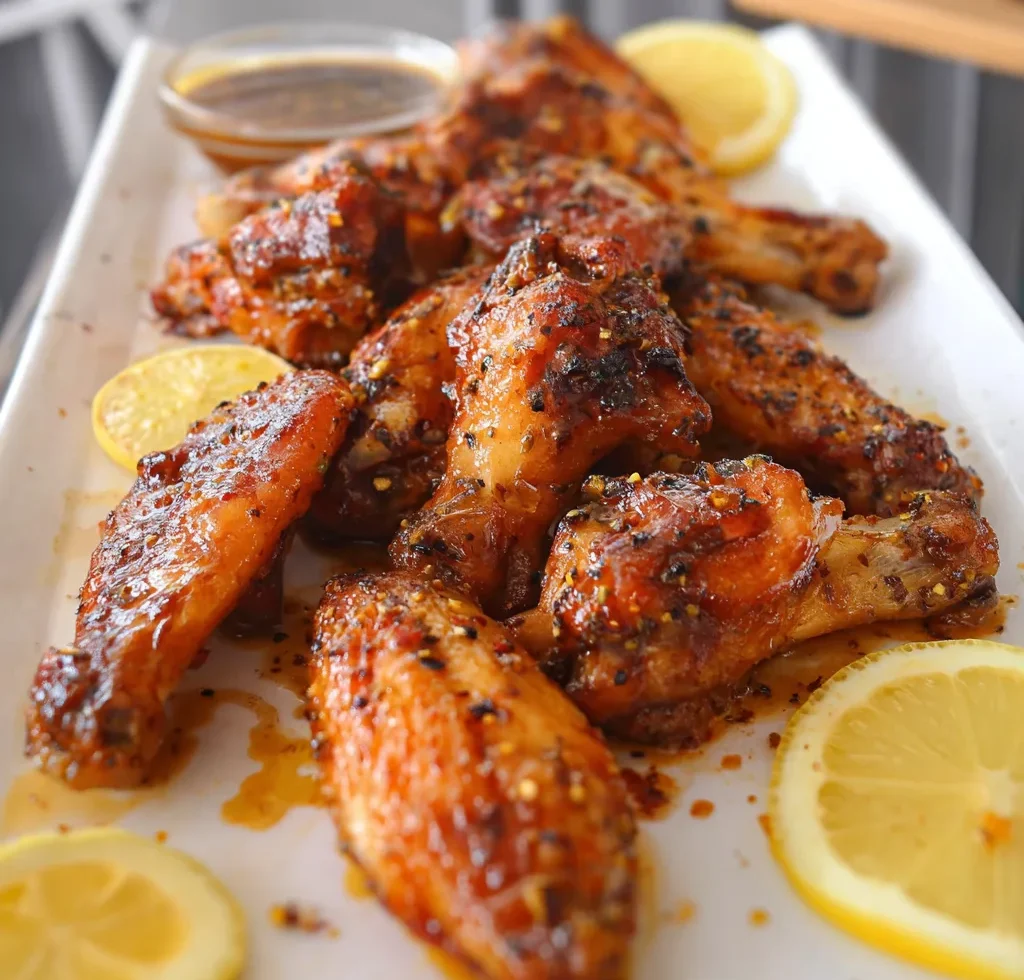 Hot Honey Lemon Pepper Chicken Wings