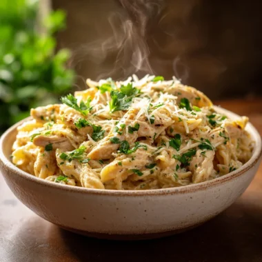 Crockpot Garlic Parmesan Chicken Pasta Recipe