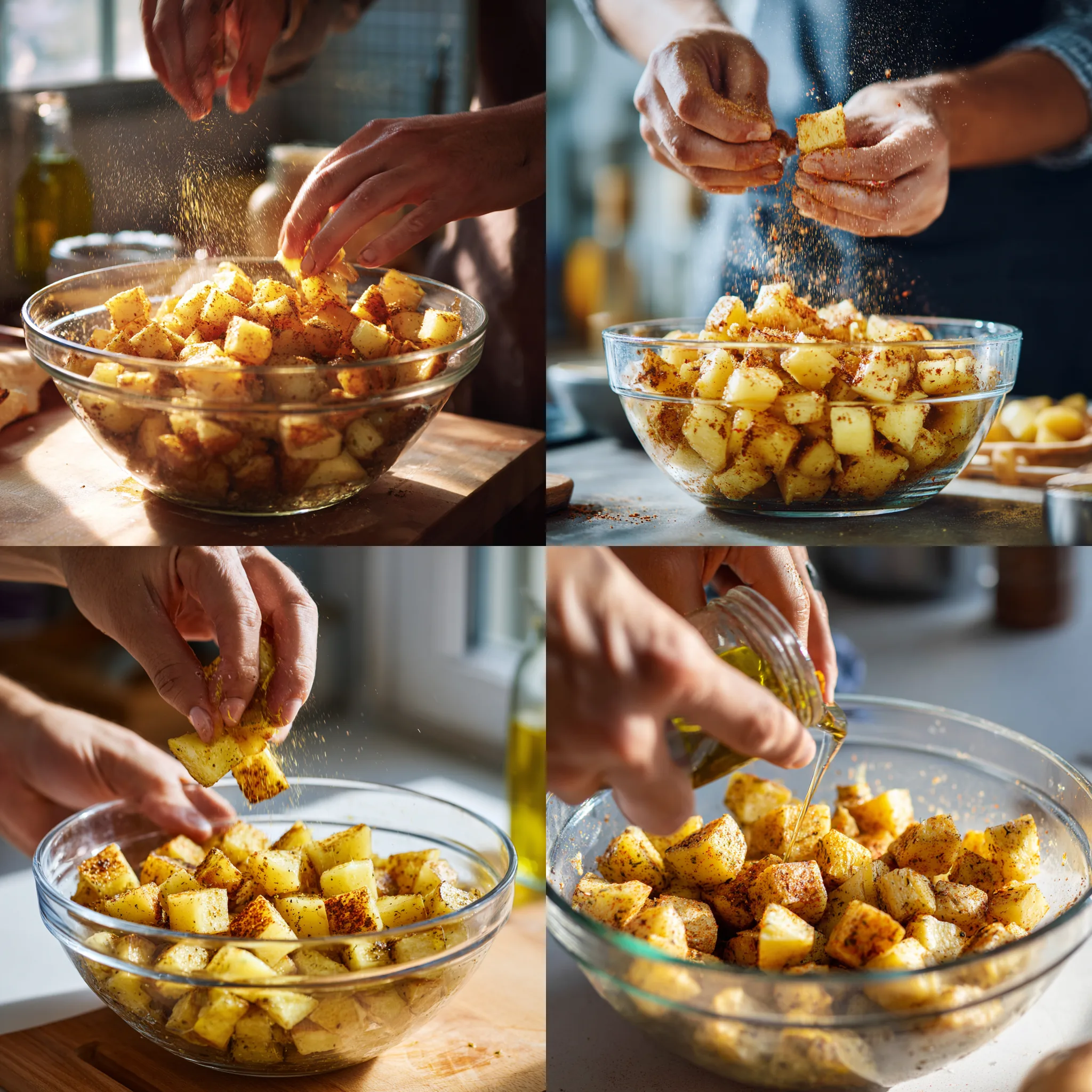 Step 2: Season Well Air Fryer Cubed Potatoes