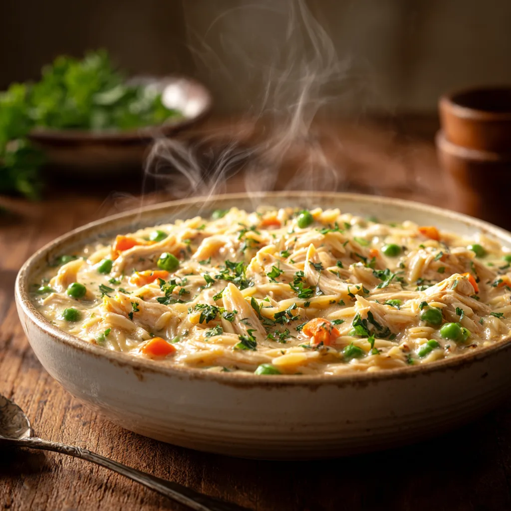 Healthy Cozy Chicken Pot Pie Orzo