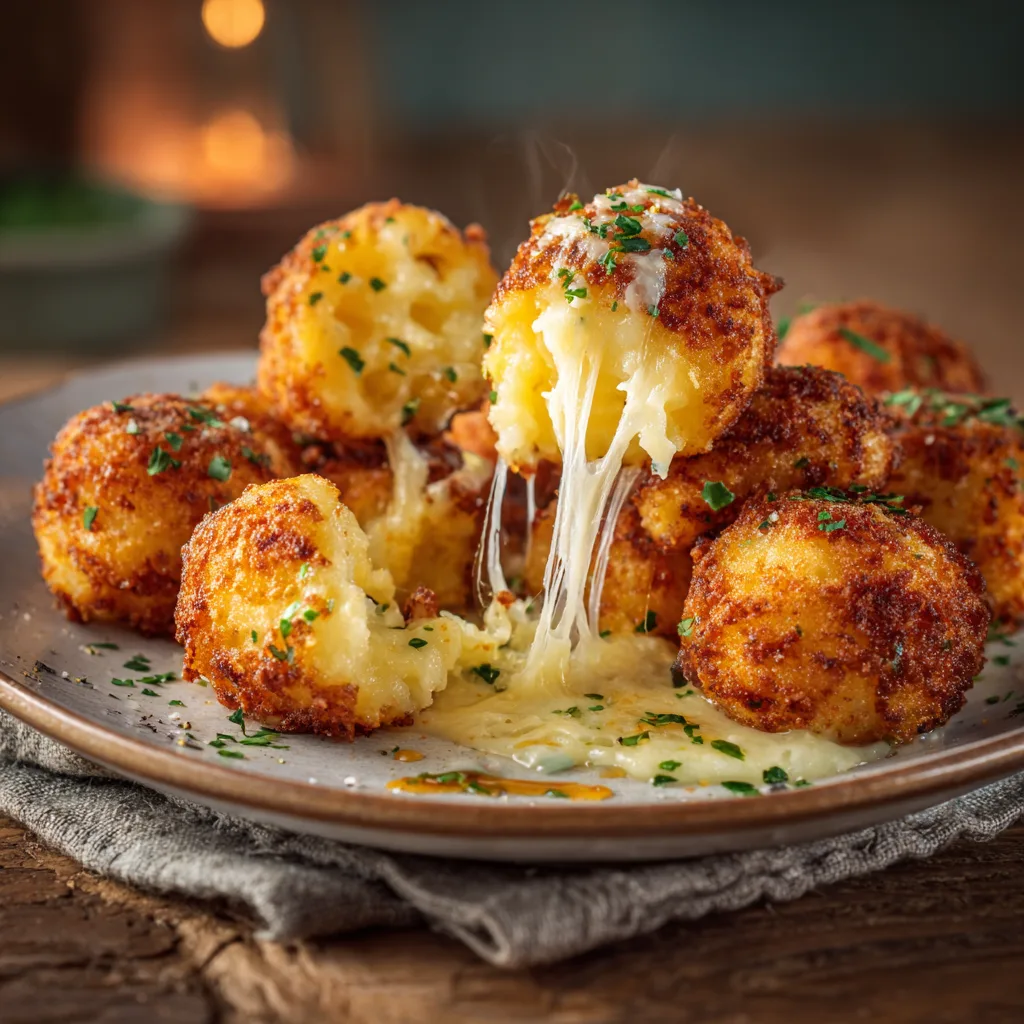 Air Fryer Cheesy Mashed Potato Balls