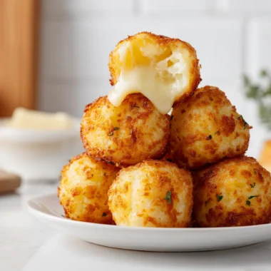 Air Fryer Cheesy Mashed Potato Balls