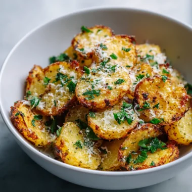 Air Fryer Garlic Parmesan Potatoes