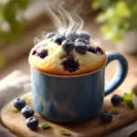 Blueberry Mug Cake Made in a Microwave