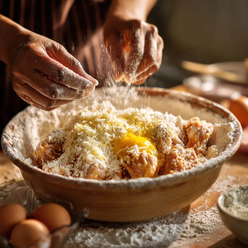 Coating Chicken for Air Fryer Orange Chicken
