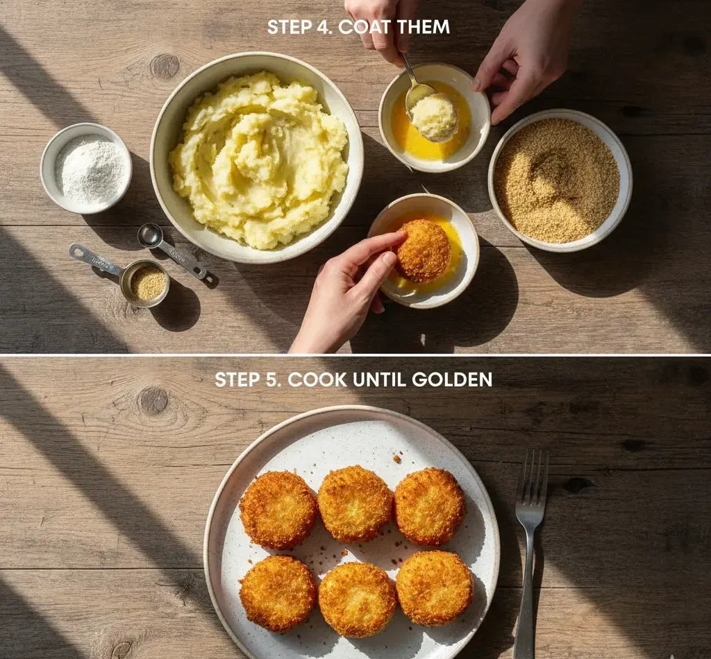 Crispy Mashed Potato Cheese Puffs