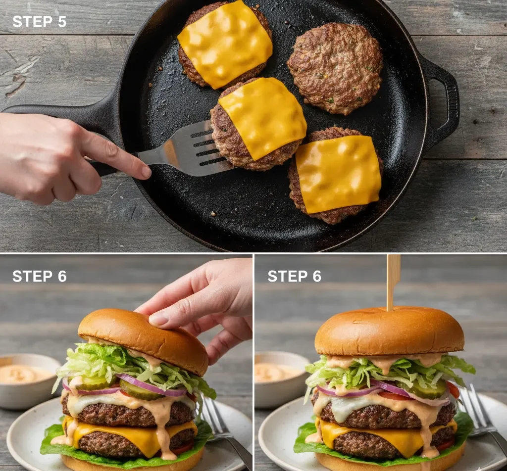 Easy Keto Big Mac Smash Burgers