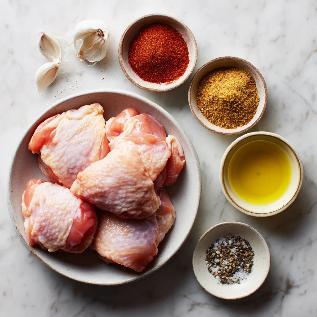Ingredients for Air Fryer Boneless Skinless Chicken Thighs