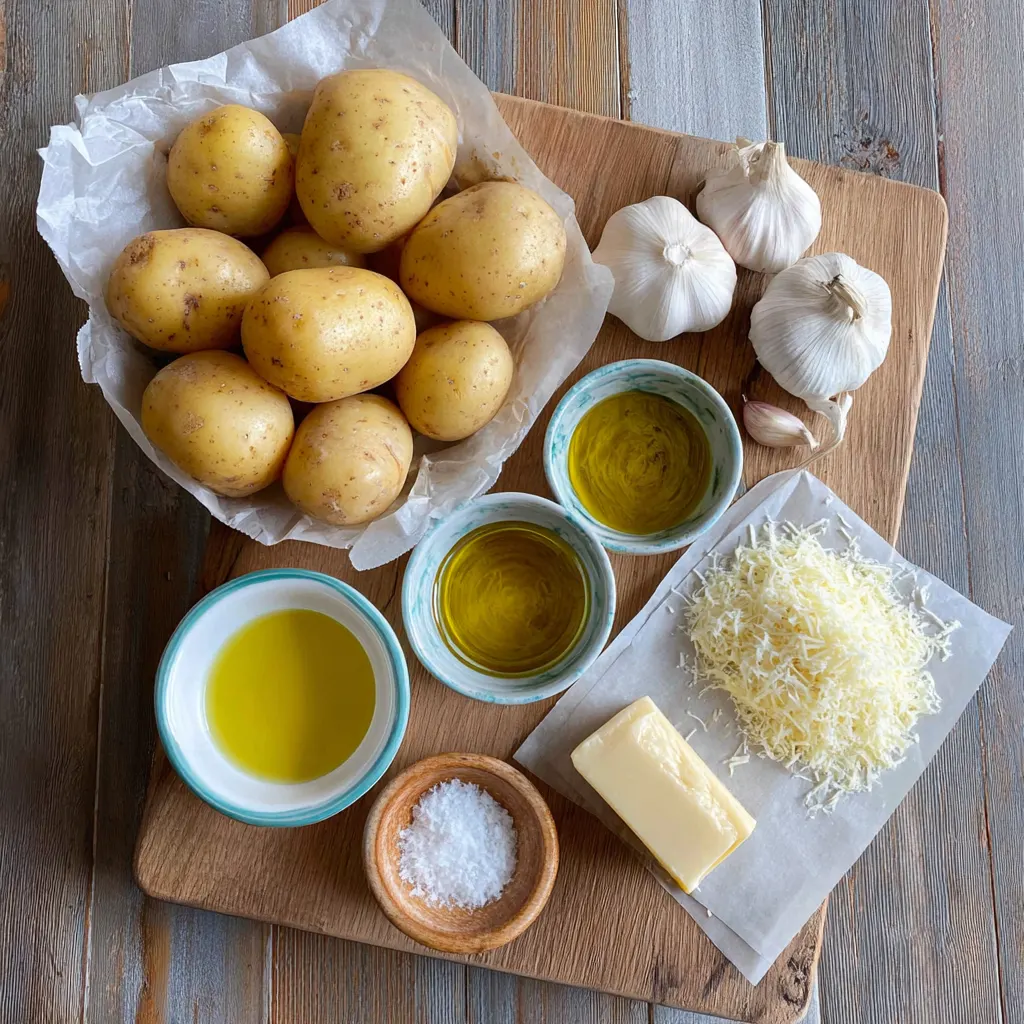 Ingredients for Air Fryer Garlic Parmesan Potatoes