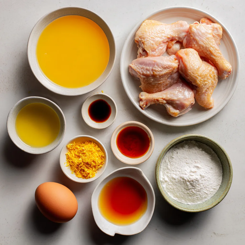 Ingredients for Air Fryer Orange Chicken Recipe