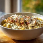Parmesan Garlic Chicken with Pasta Creamy Dinner
