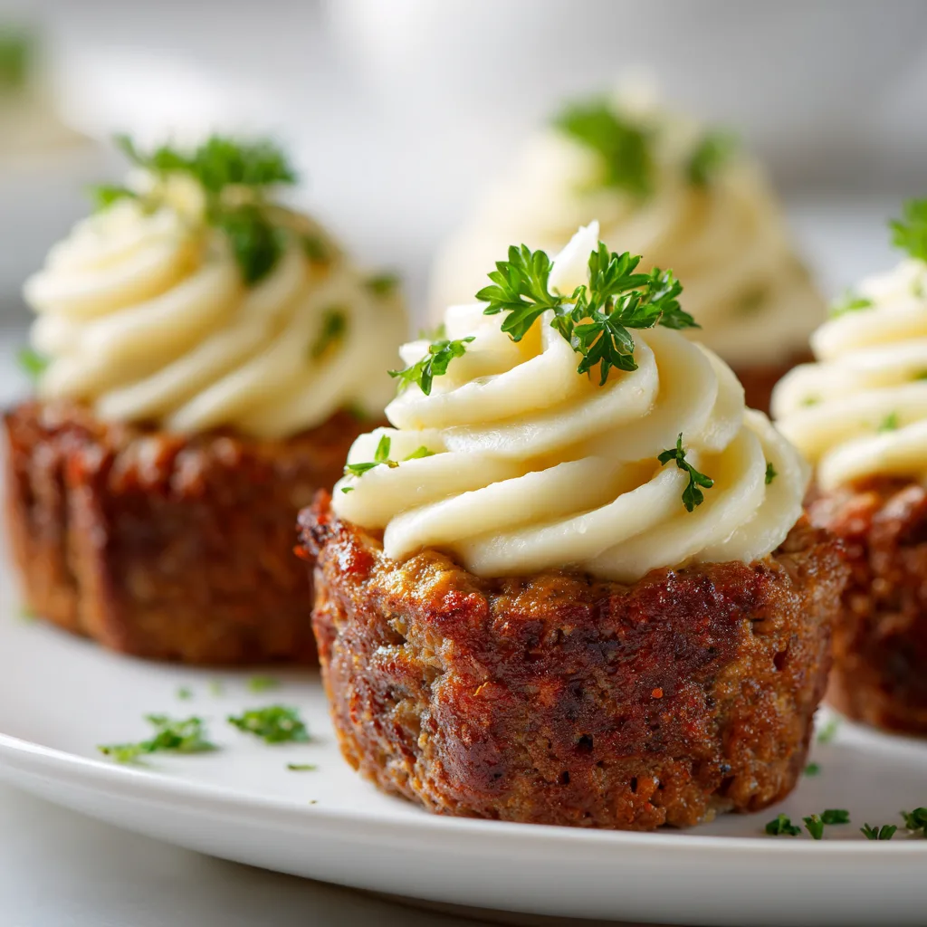 Meatloaf Muffins with Mashed Potatoes (Cute + Easy Dinner Idea!)